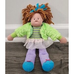 Little Souls Doll 10" With Accessories Top And Skirt Yarn Hair
